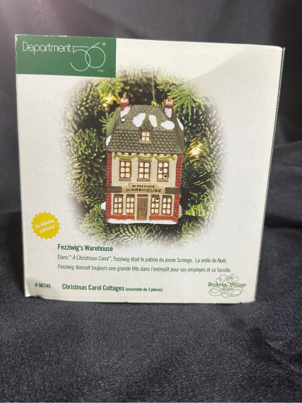 Department 56 Fezziwig's Warehouse Ornament - Red, Green, White, Brown